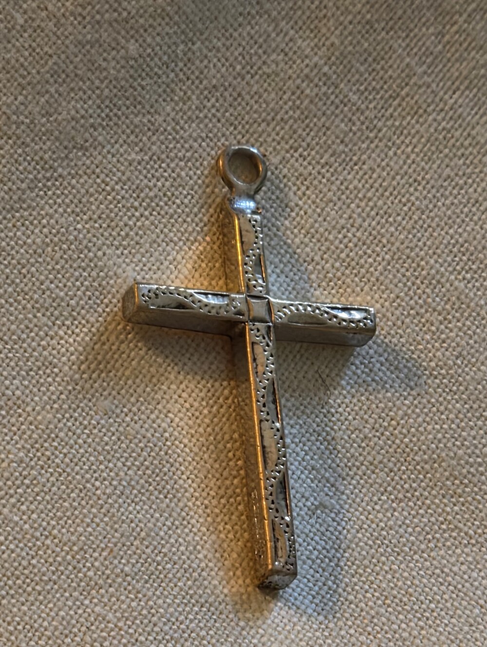 Vintage Silver Cross Pendant, Vintage Estate